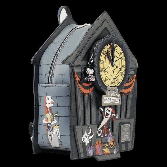 = Loungefly Disney Nightmare Before Christmas Town Hall Mini Backpack Exclusive - Picture 5 of 9